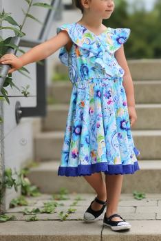 Crazy Paisly Flowers Blau